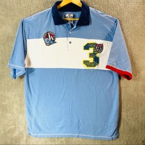 VINTAGE RUCKERS LEGACY Raw Blue Men XL Polo Shirt